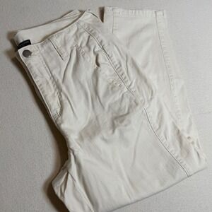 Eileen‎ Fisher Petite Womens Size 8P Ivory Beige Casual Pants Tapered Trousers